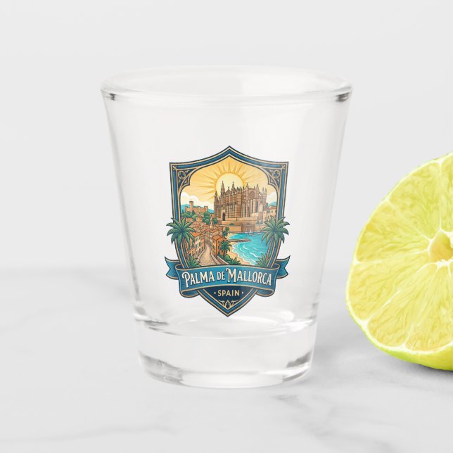 Palma de Mallorca Spain Shot Glass (Front)
