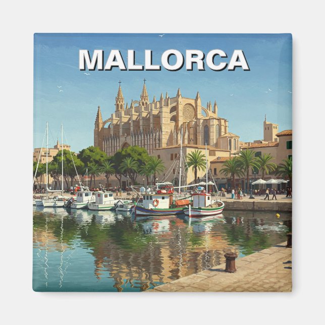 Palma de Mallorca Spain Travel Magnet (Front)
