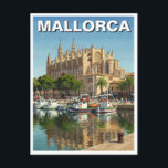 Palma de Mallorca Spain Travel Postcard<br><div class="desc">Mallorca, the largest of Spain’s Balearic Islands, is a Mediterranean gem known for its stunning coastline, crystal-clear waters, charming villages, and vibrant cultural scene. Located off the eastern coast of Spain, the island offers a perfect mix of relaxation and adventure. Its capital, Palma de Mallorca, boasts a beautiful old town,...</div>