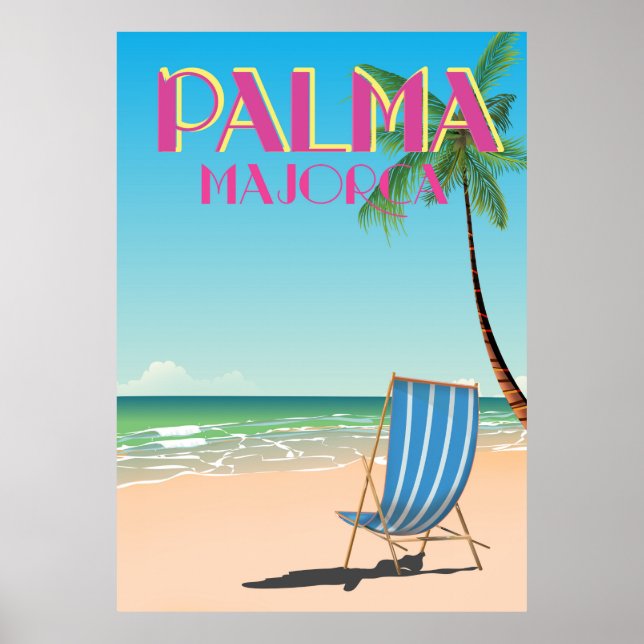Palma Majorca Beach holiday poster (Front)