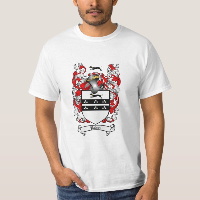 Palmer Family Crest - Palmer Coat of Arms T-Shirt (Front)