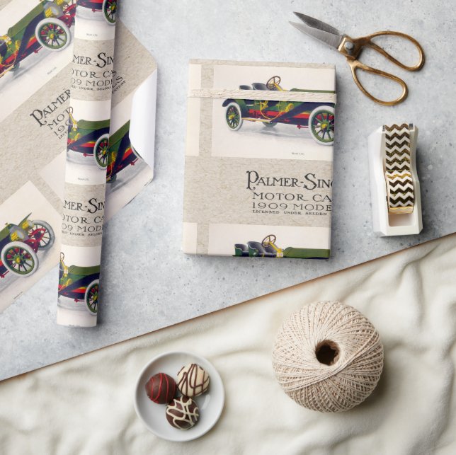 Palmer-Singer Motor Cars, 1909 Pattern Wrapping Paper (Crafts)