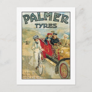 Palmer Tyres Ad Postcard