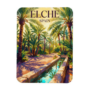 Palmeral of Elche Spain Magnet