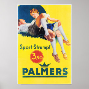 PALMERS Sport-Strumpf Stocking Socks Retro German Poster
