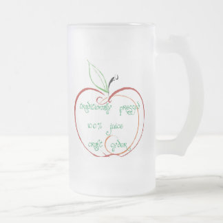 palmers upland cyder, traditionally pressed 100... frosted glass beer mug