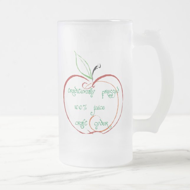 palmers upland cyder, traditionally pressed 100... frosted glass beer mug (Right)