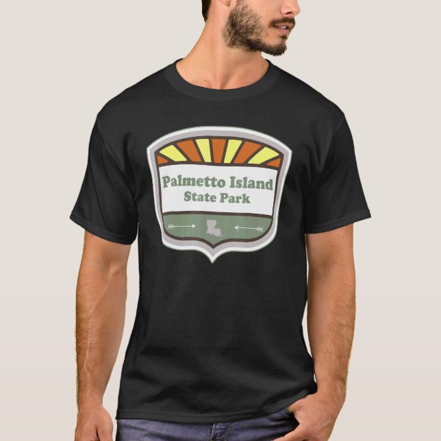 Palmetto Island State Park Louisiana La Sunburst V T-Shirt (Front)