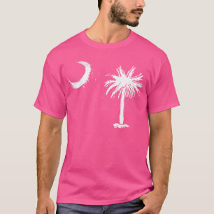 Palmetto Tree South Carolina Flag Vacations Campin T-Shirt