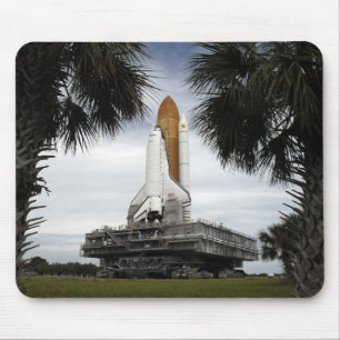 Palmetto trees frame space shuttle Endeavour Mouse Mat
