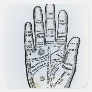 Palmistry Square Sticker