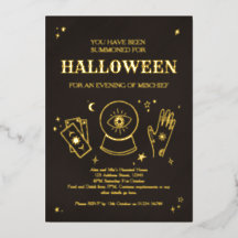 Palmistry Witchy Halloween Party Invitation
