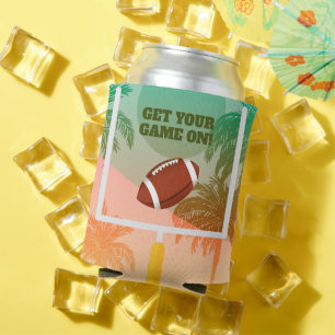 Palms and Football Uprights Game Day Can Cooler