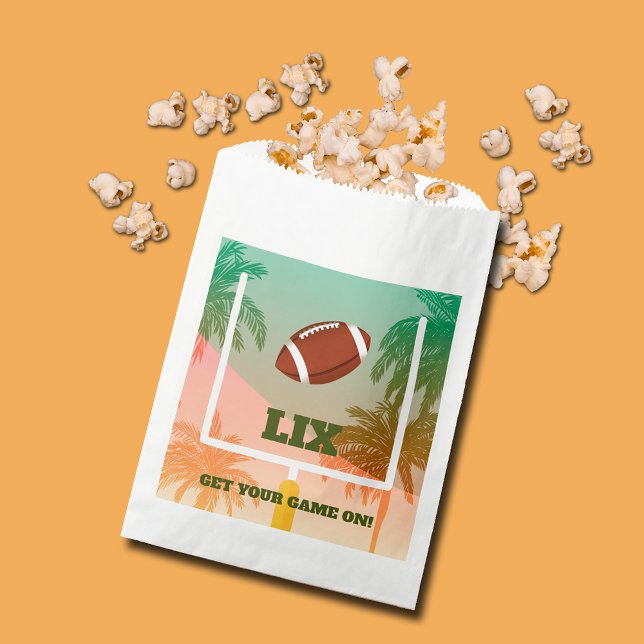 Palms and Football Uprights Party Favour Bags (Palms and football uprights party paper favor bags)