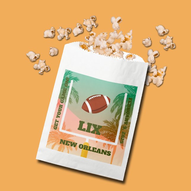 Palms and Football Uprights Party Favour Bags (Palms and football uprights paper party favor bags)