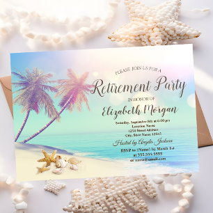 Palms Beach Seashells Retirement Party   Invitation