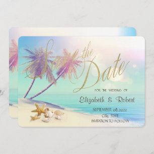 Palms Beach Seashells Wedding Save The Date