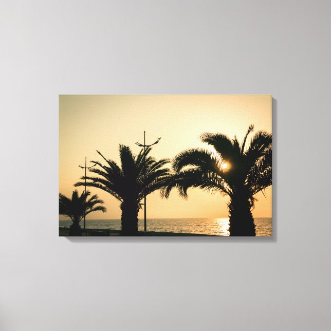 Palms in Batumi Georgia Canvas Print (Front)