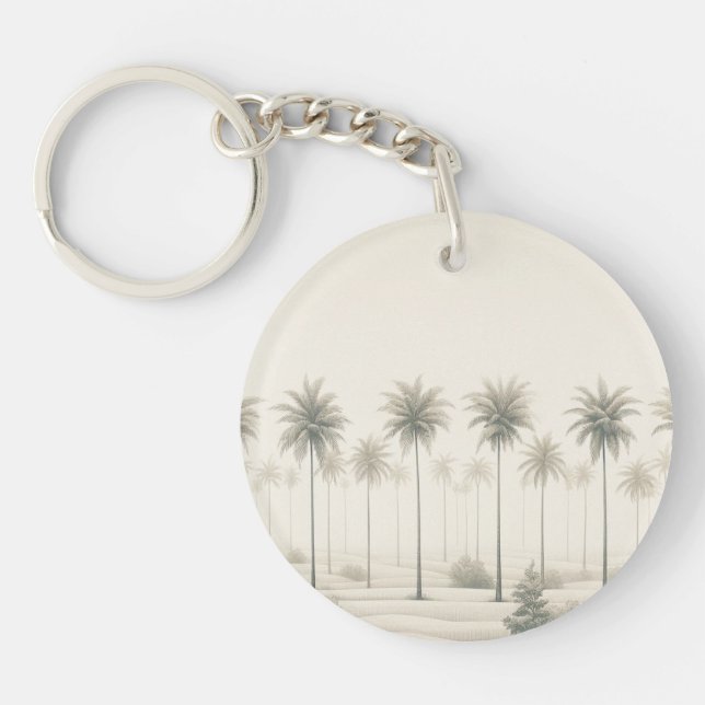 Palms in Miami "Just Another Day in Paradise" Key Ring (Front)