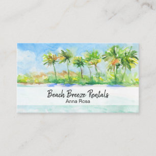 *~* Palms Ocean Art Beach Properties Rentals Business Card