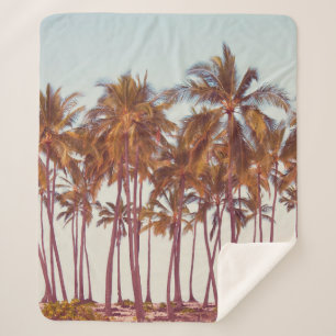 Palms plantation sherpa blanket