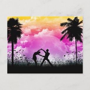 Palmtree Romance Postcard