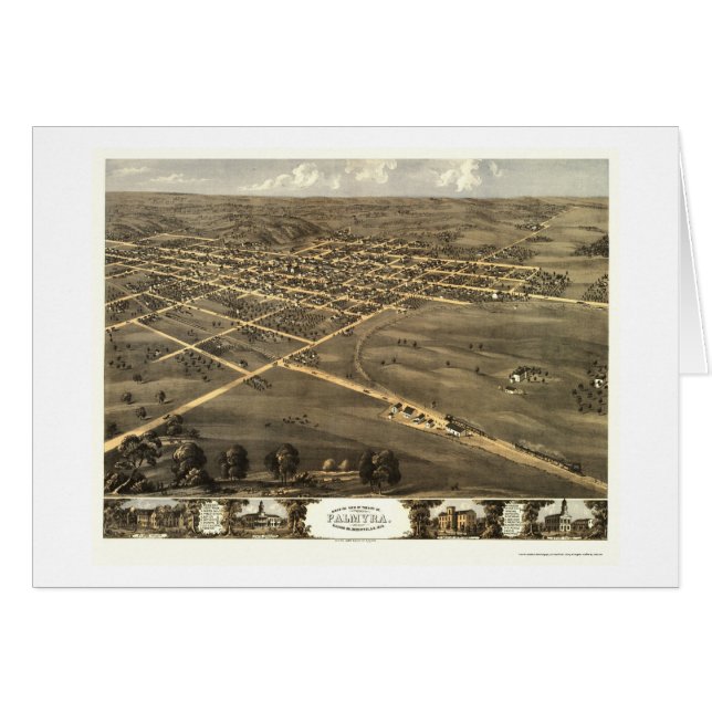 Palmyra, MO Panoramic Map - 1869 (Front Horizontal)