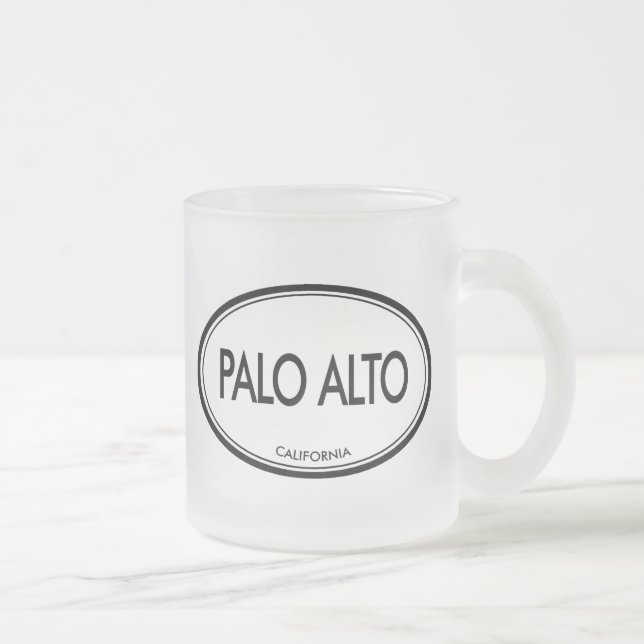 Palo Alto, California Frosted Glass Coffee Mug (Right)