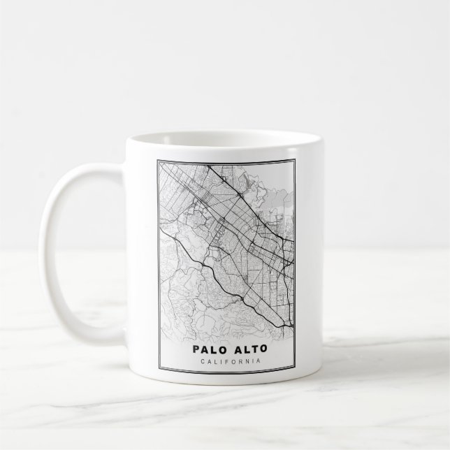 Palo Alto Map Coffee Mug (Left)