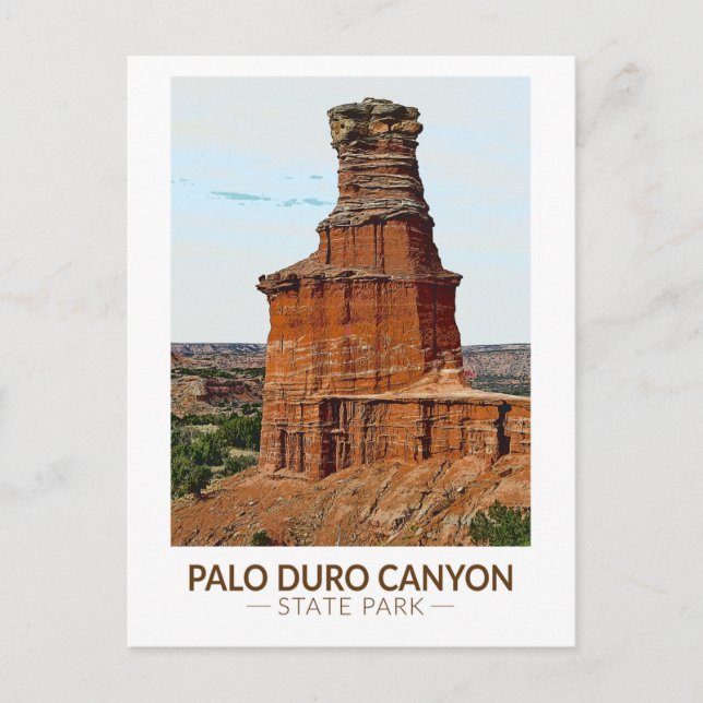 Palo Duro Canyon State Park Texas Art Postcard (Front)