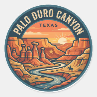 Palo Duro Canyon State Park Texas Classic Round Sticker