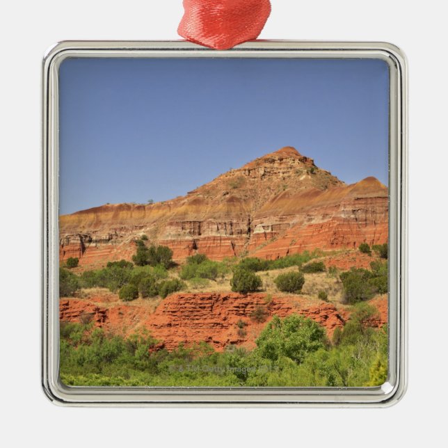 Palo Duro Canyon, Texas.  Successive rock layers Metal Tree Decoration (Front)