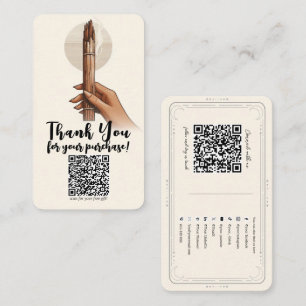 Palo Santo Gift Purchase QR Social Media Connect Business Card