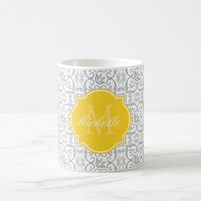 Paloma Damask Monogram Mug (Center)