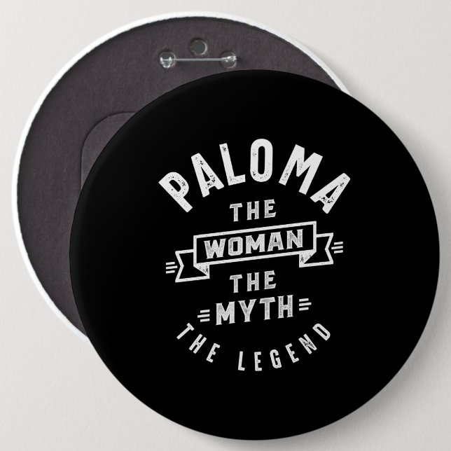Paloma Personalised Name Birthday Gift 6 Cm Round Badge (Front & Back)