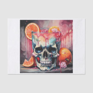 Paloma Tropical Drink Skull Decoupage Paper