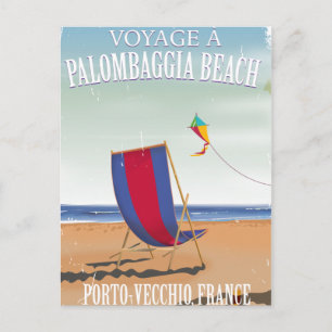 Palombaggia Beach, France travel poster Postcard
