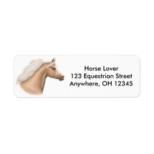 Palomino Arabian Horse Label