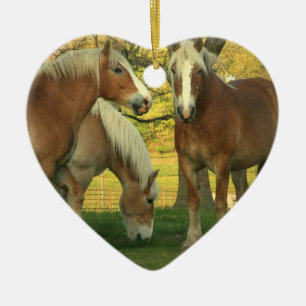 Palomino Draught   Horse Ornament
