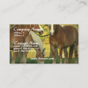 Palomino Draught   Horses Business Card