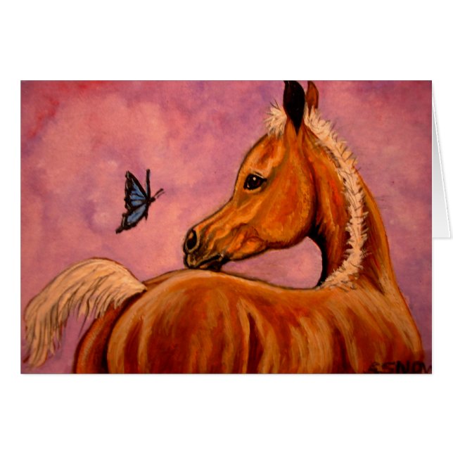 Palomino Foal & butterfly (Front Horizontal)