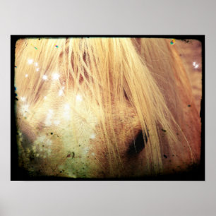 Palomino Glitter Grunge Poster