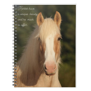 Palomino gypsy vanner horse stationary  notebook