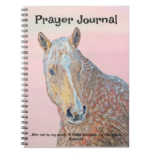Palomino Horse Art Bible Verse Prayer Journal