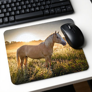 Palomino Horse at Sunrise Mouse Mat