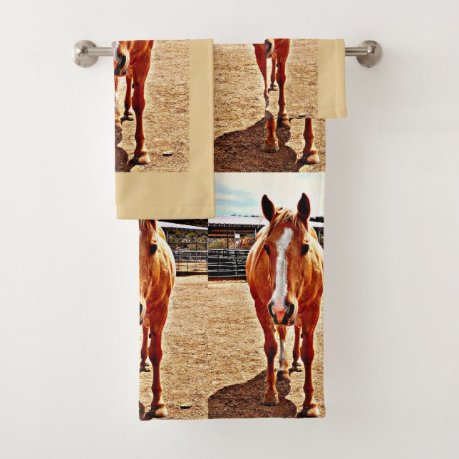 Palomino Horse Bathroom Towel Set (Insitu)