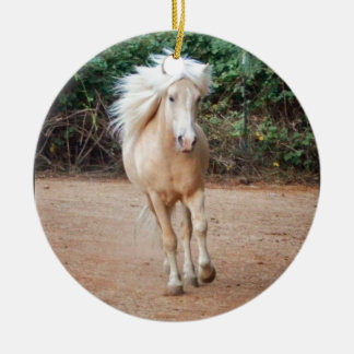 Palomino Horse Ceramic Tree Decoration