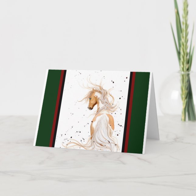 Palomino Horse Christmas Card by Bihrle (Front)