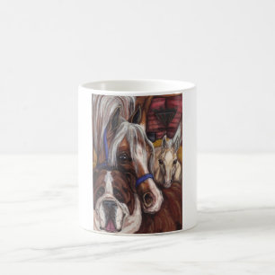 PALOMINO HORSE & FOAL St. Bernard Dog Mug