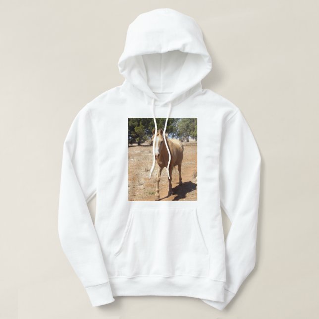 Palomino Horse Greeting, Hoodie (Design Front)